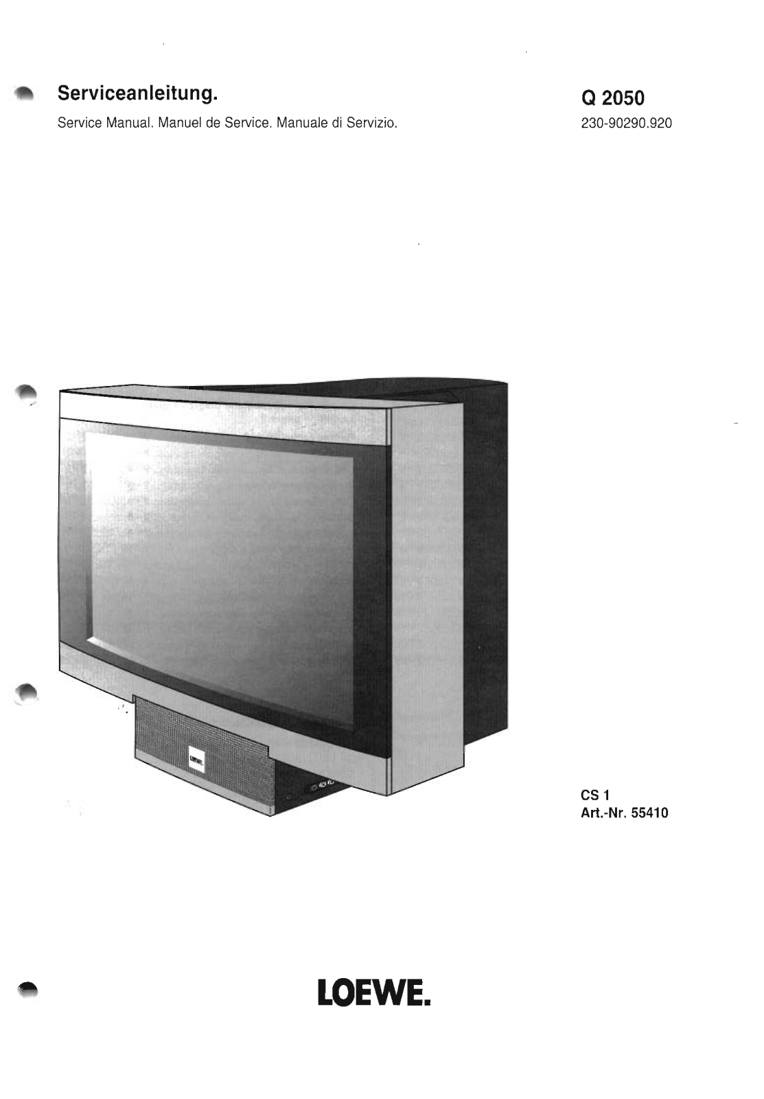 Loewe Q2050 Schematic