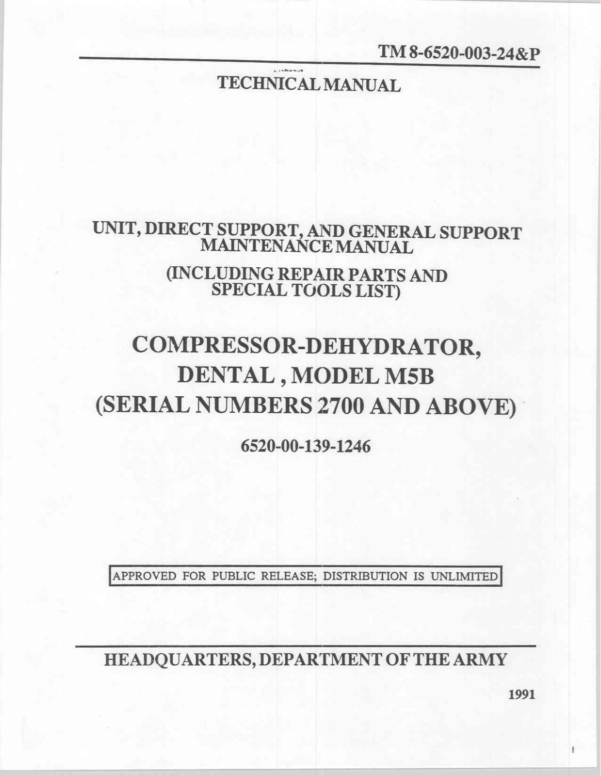 Air M5A Maintenance Instructions - ManualMachine.com