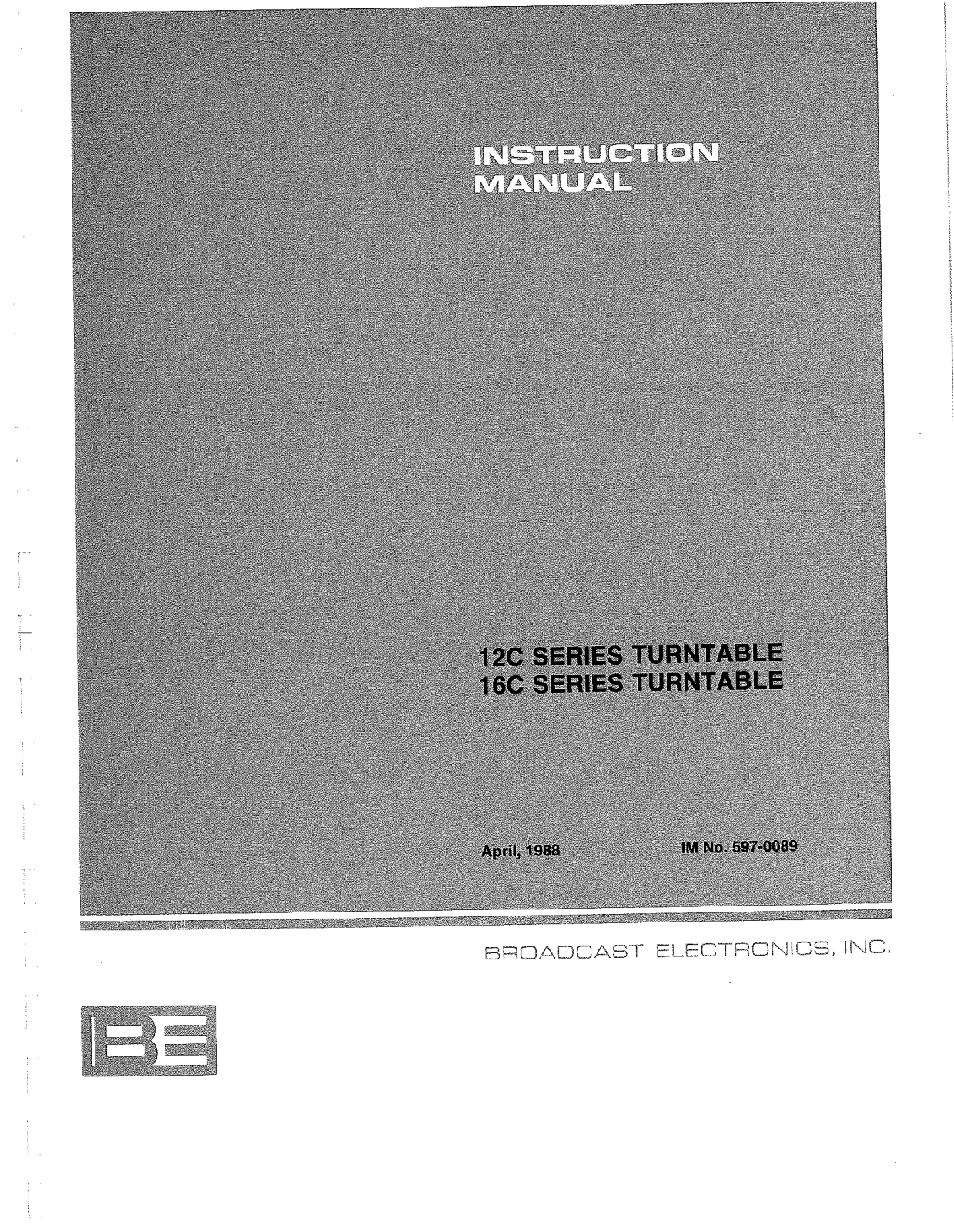 Broadcast Electronics 12-C, 16-C Owners manual - ManualMachine.com