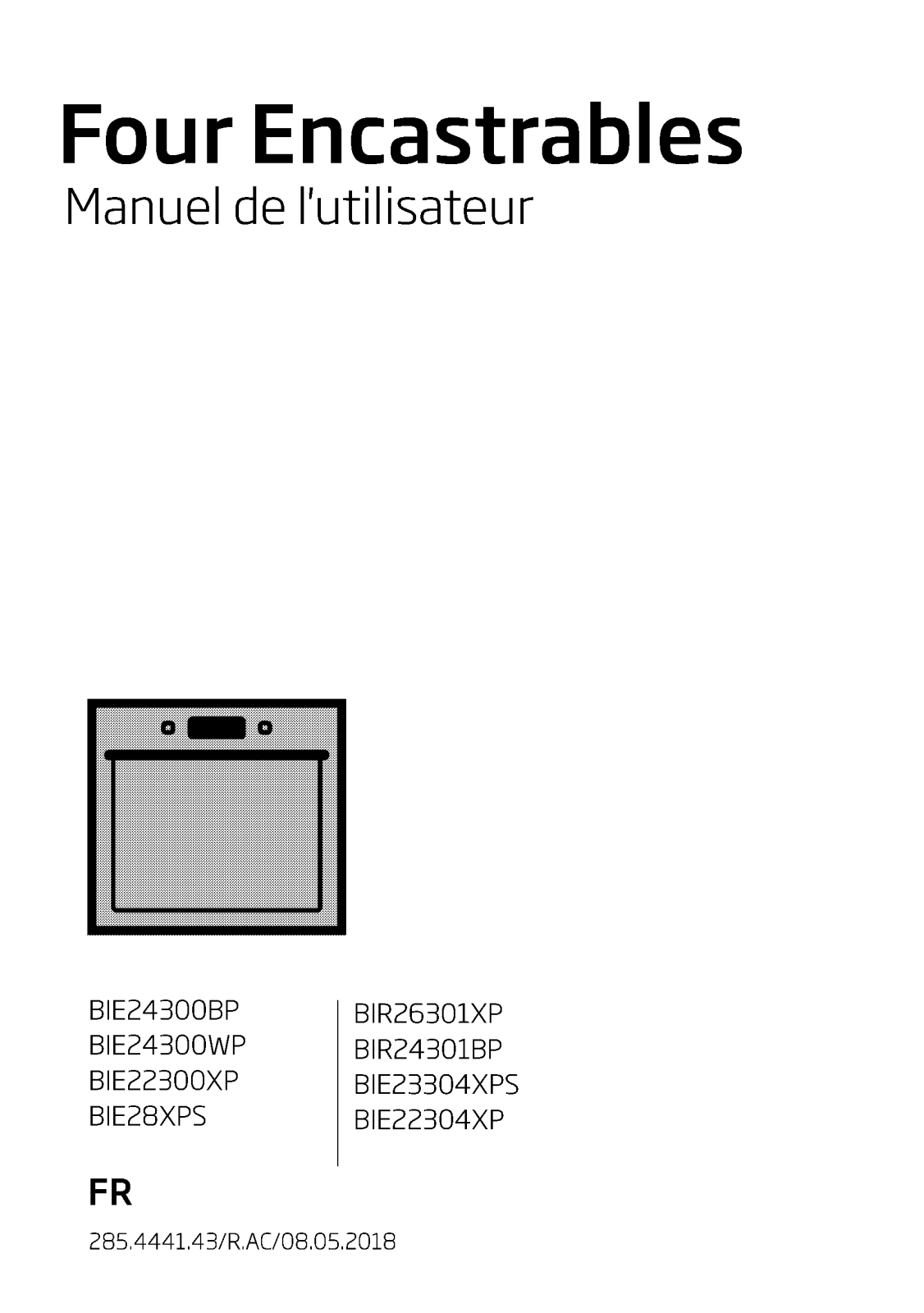 Beko bie 24300bp, bie24300wp, bie22300xp, bie28xps, bir26301xp User manual