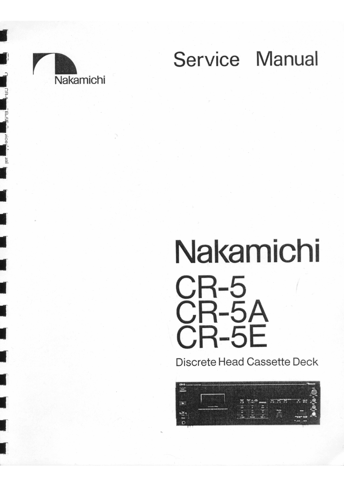 Nakamichi CR-5-CR-5A-CR-5E Service Manual