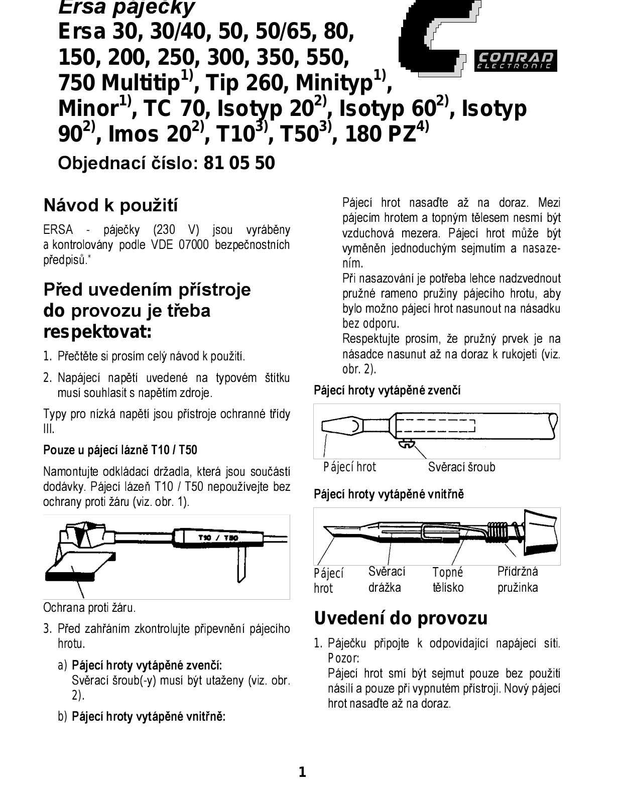 Ersa 30 S User manual