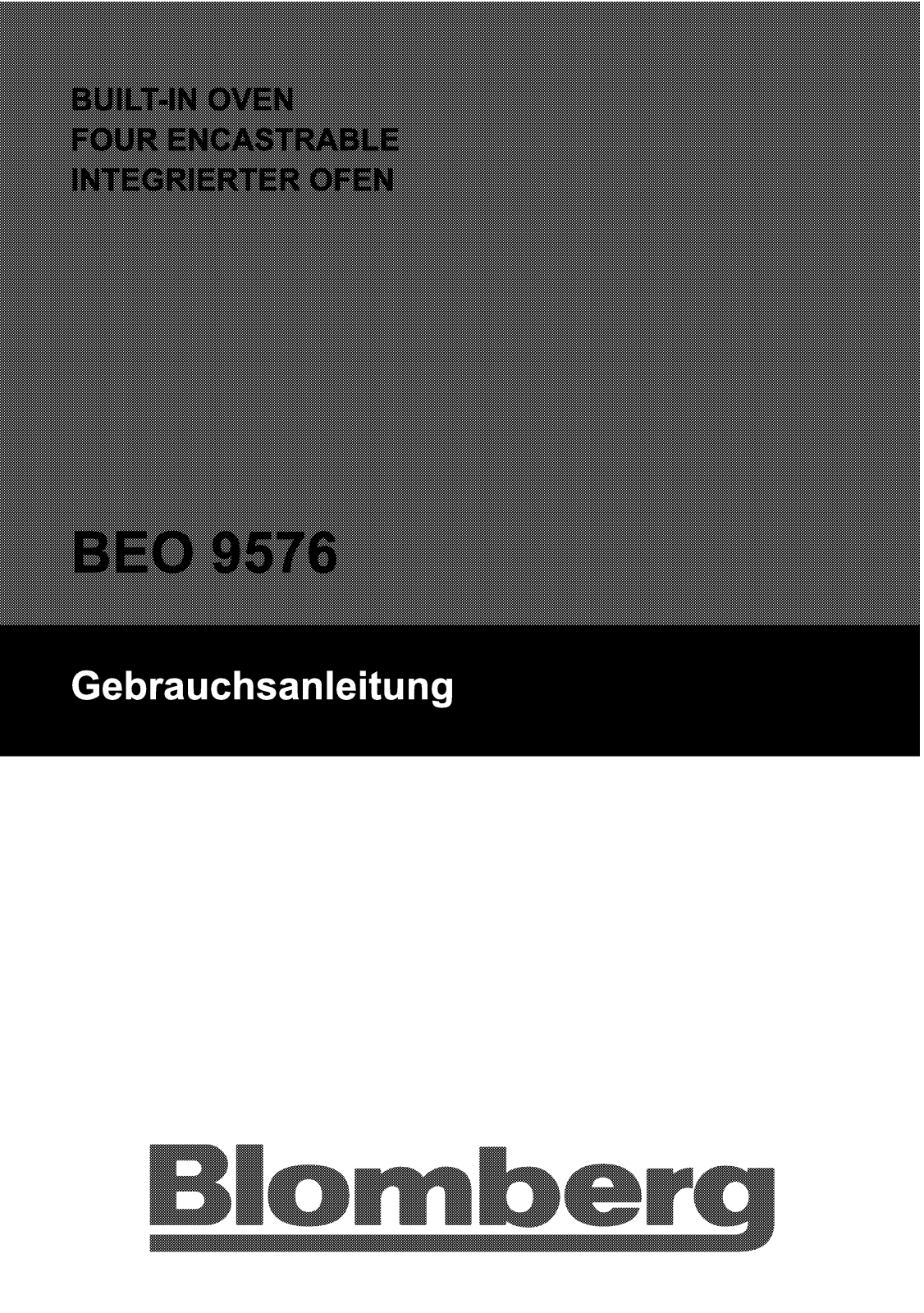 Blomberg beo 9576 User Manual