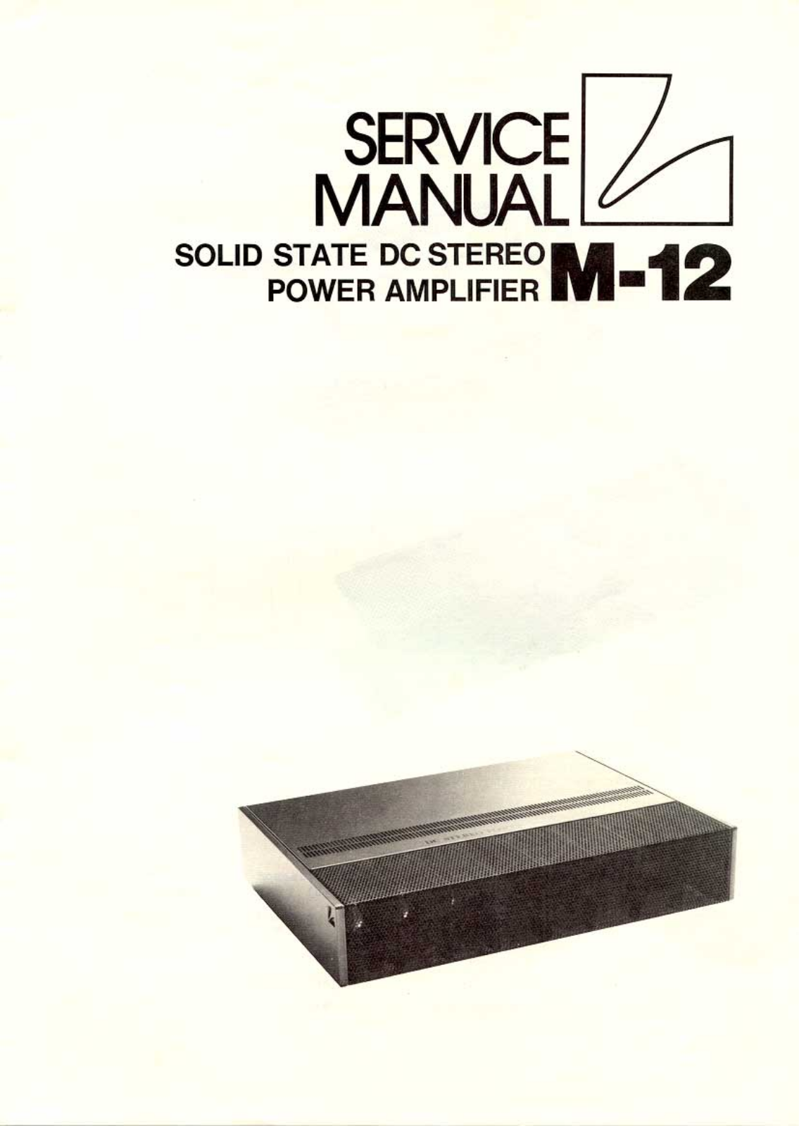 Luxman M-12 Service manual