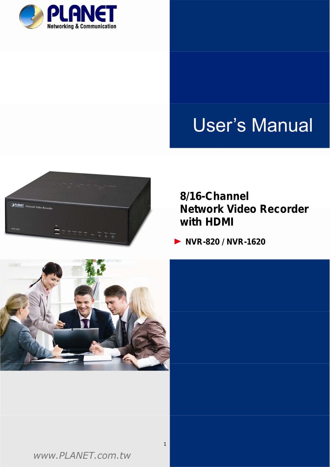 PLANET NVR-1620 User Manual