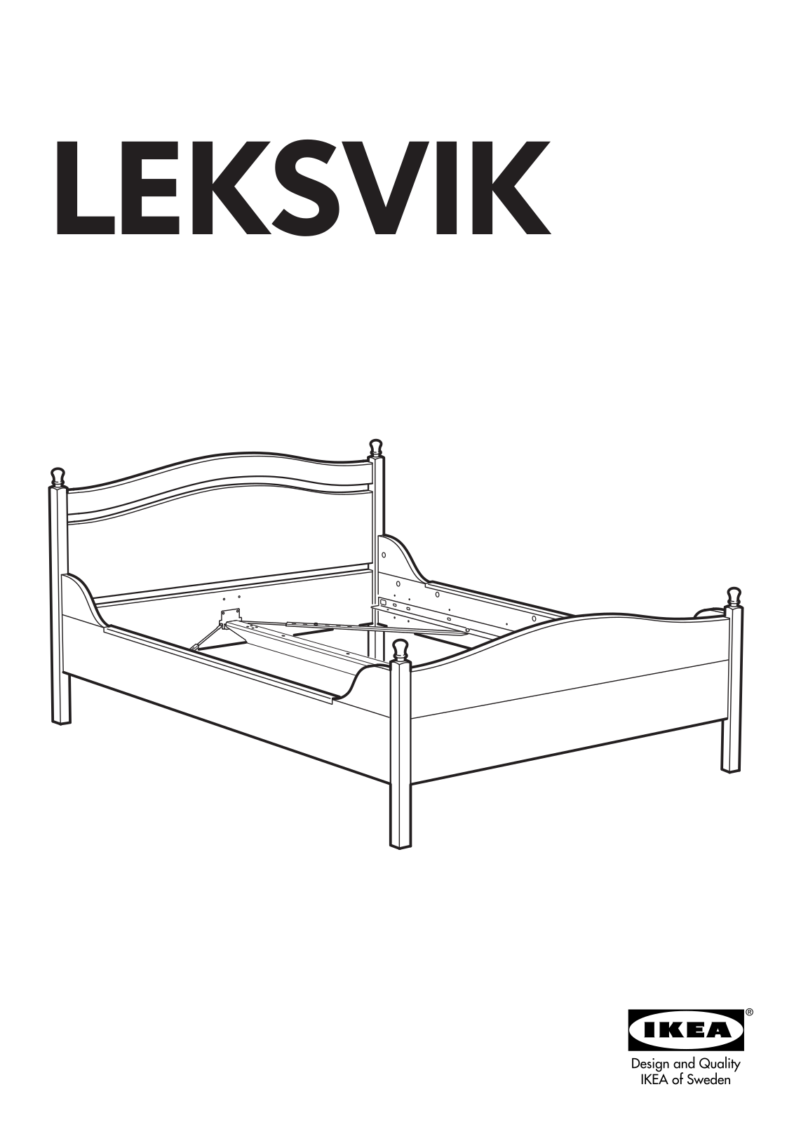 Схема сборки кровати ЛЕКСВИК икеа