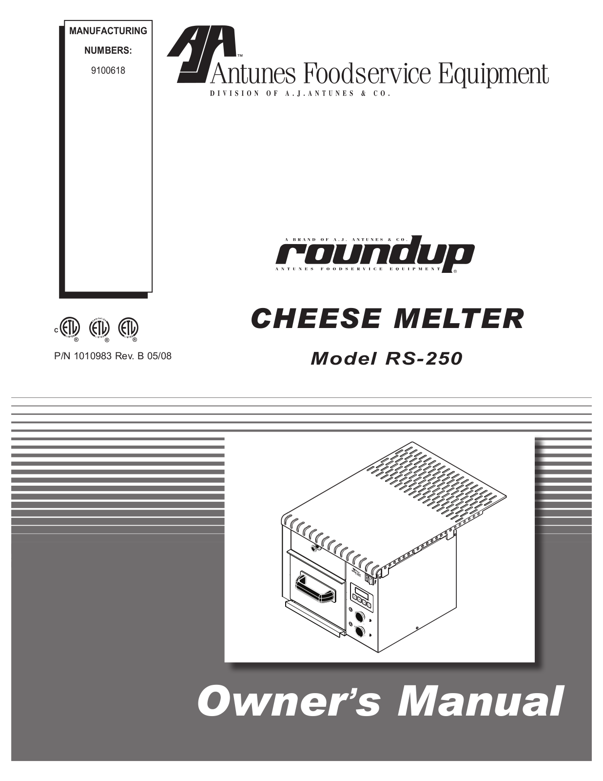 Antunes RS-250 Installation Manual