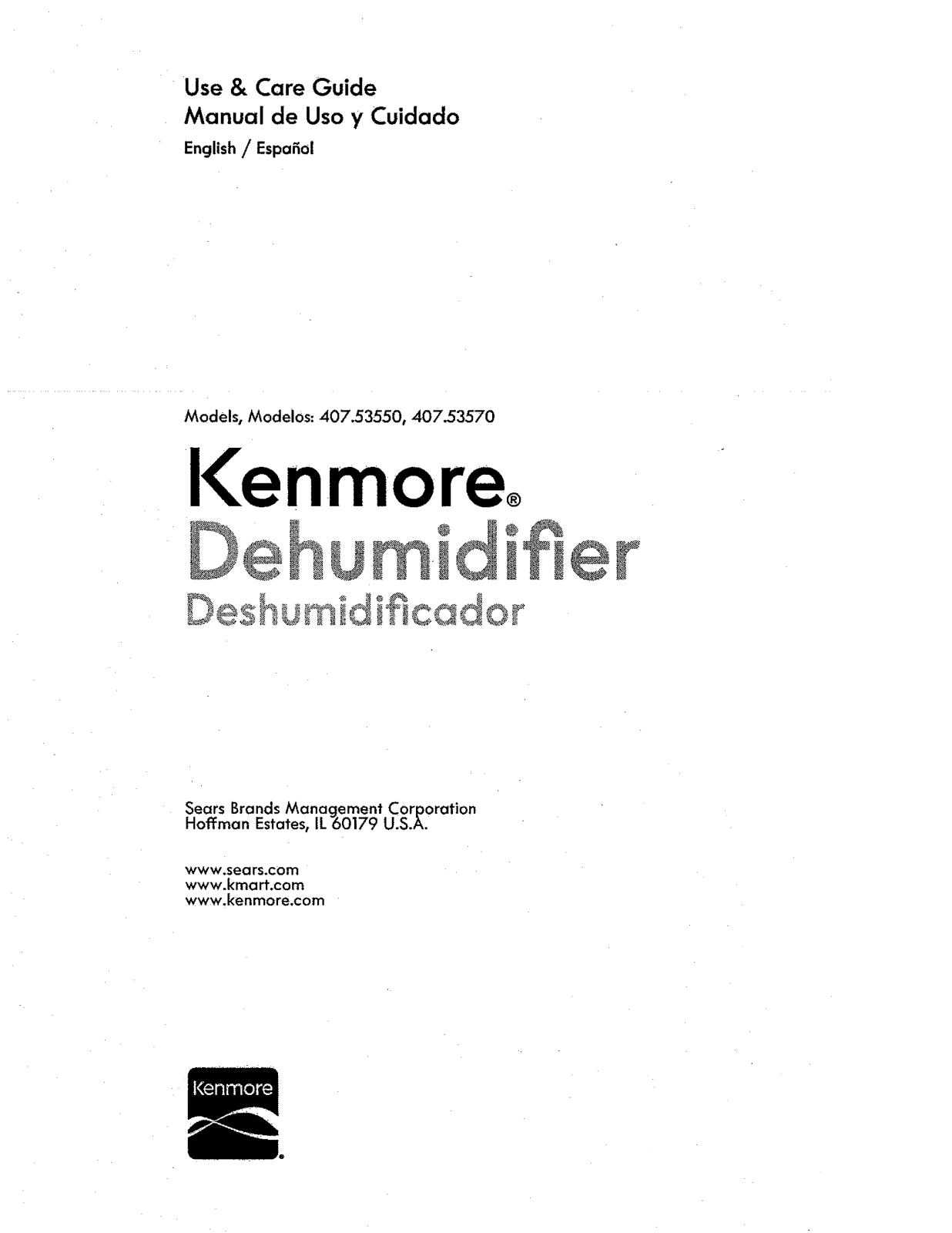 Kenmore 40753570310, 40753550310 Owner’s Manual