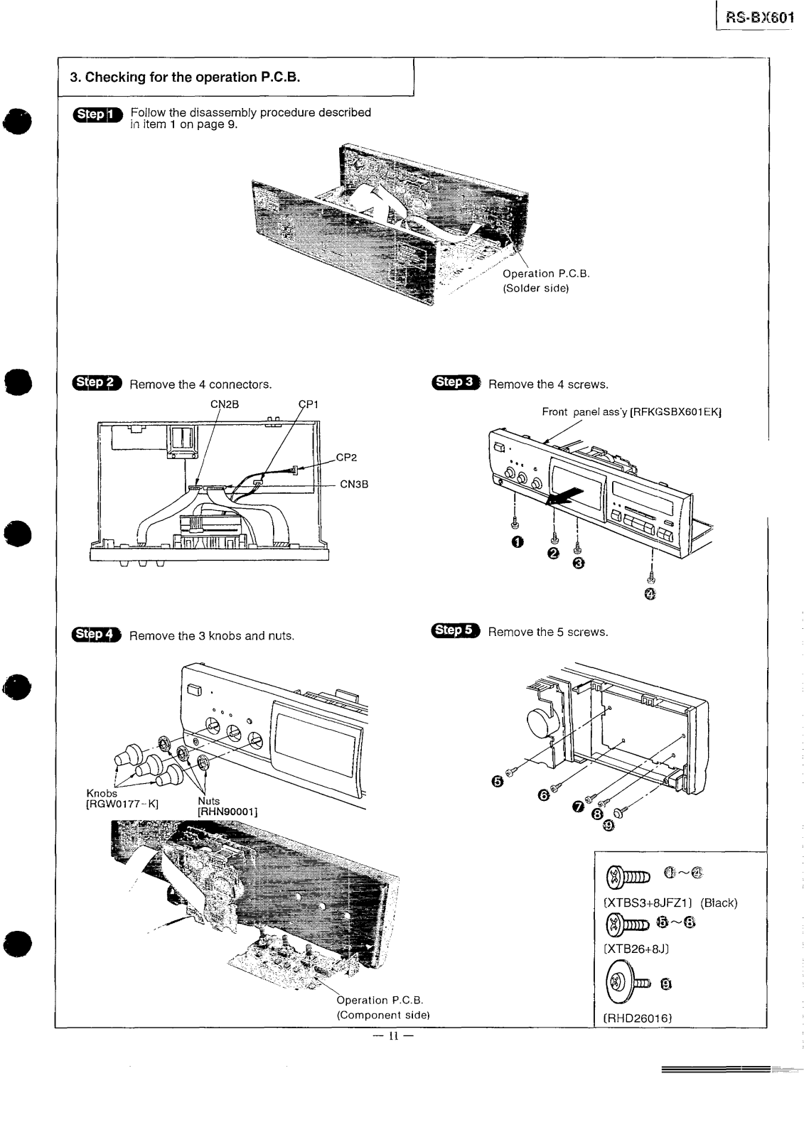 Technics RSBX-601 Service manual