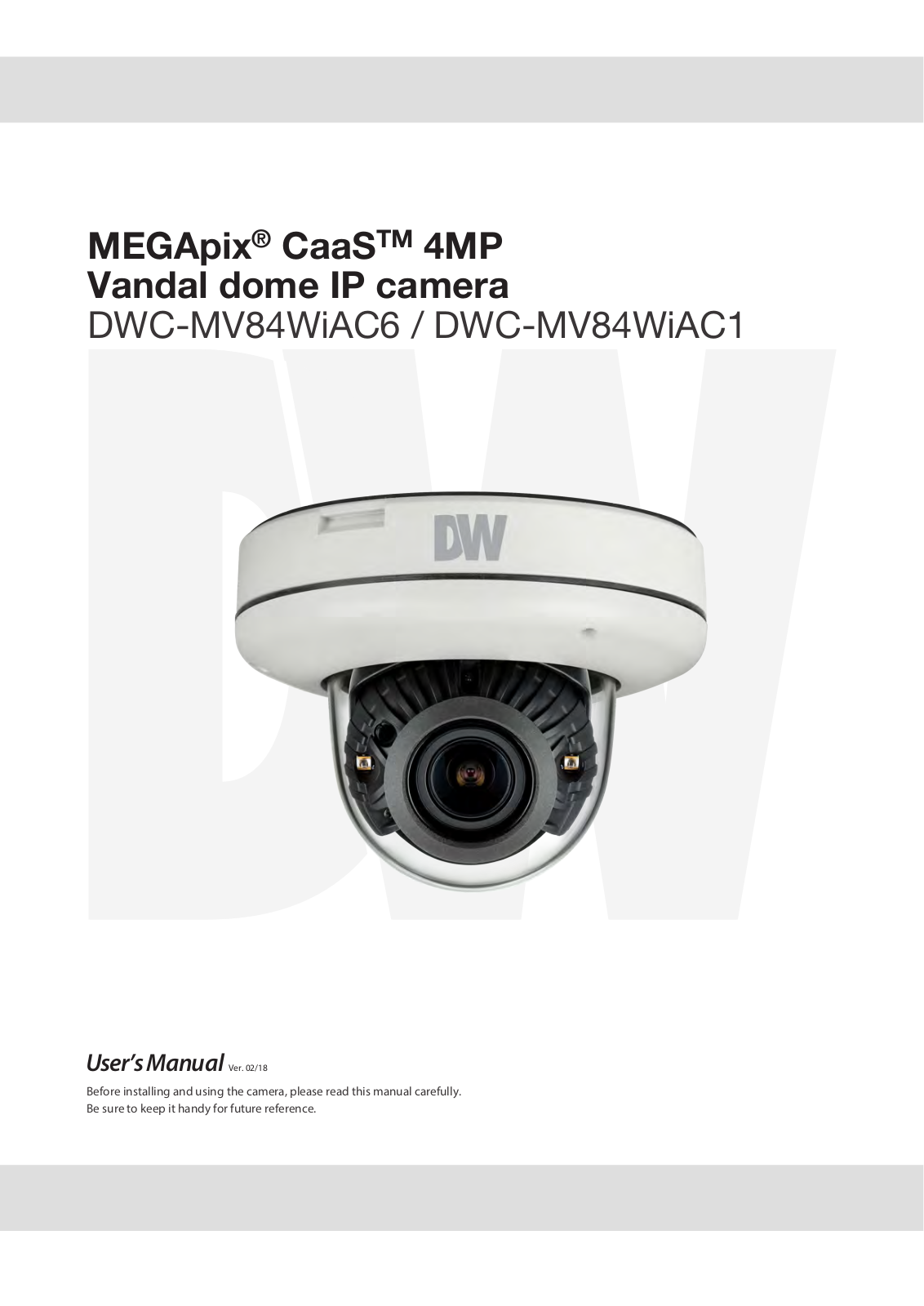 Digital Watchdog DWC-MV84WiAC6, DWC-MV84WiAC1 User Manual