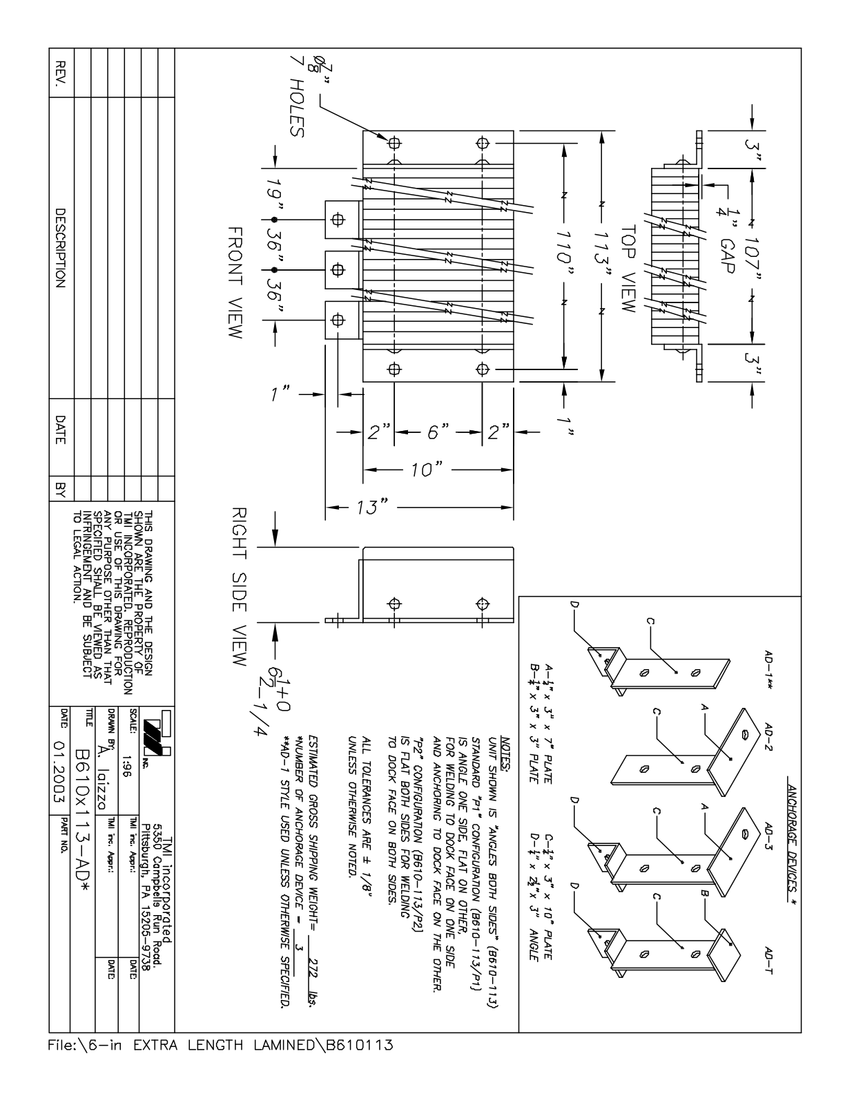 Tmi B610113 User Manual