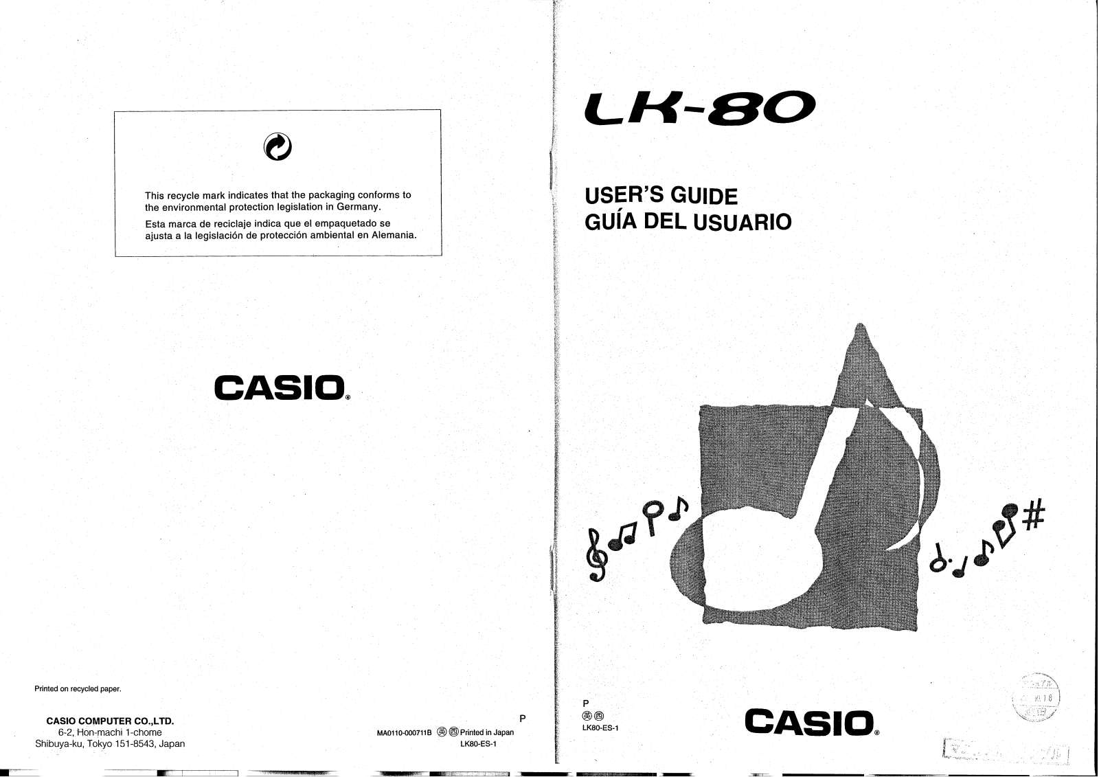 Casio LK-80 User Manual