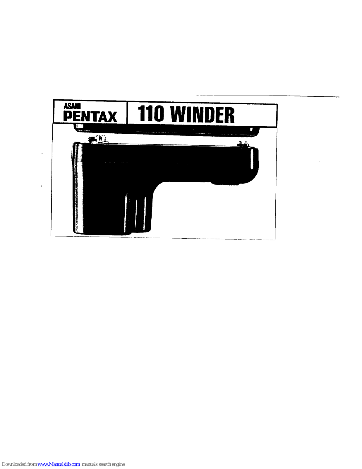 Pentax Auto 110 Winder, 110 Winder User Manual