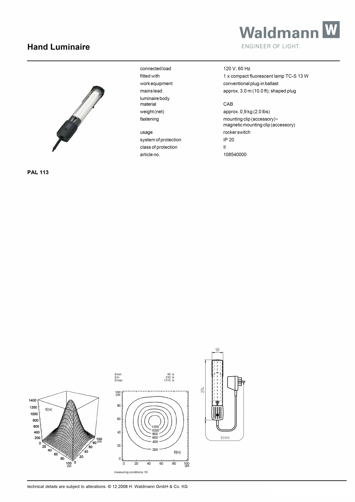 Waldmann 108540000 Information guide