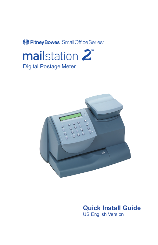 Pitney Bowes MAILSTATION 2 User Manual