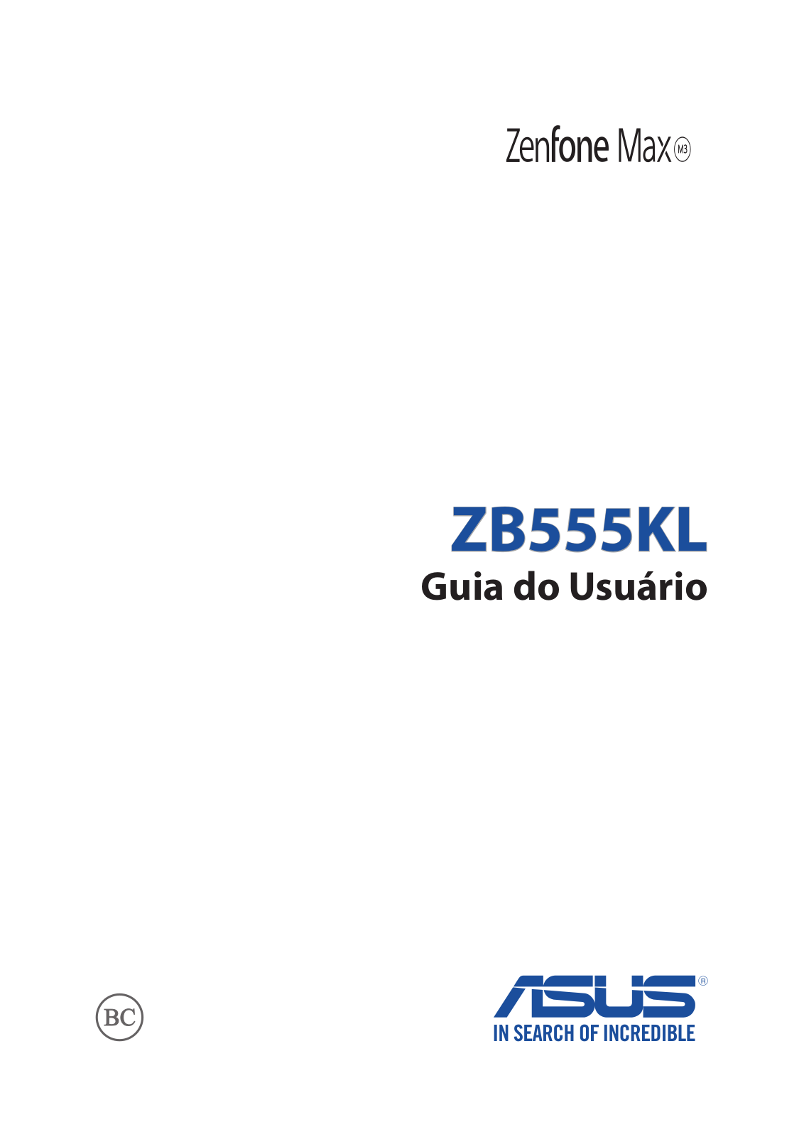 Asus ZenFone Max (M3) E-Manual