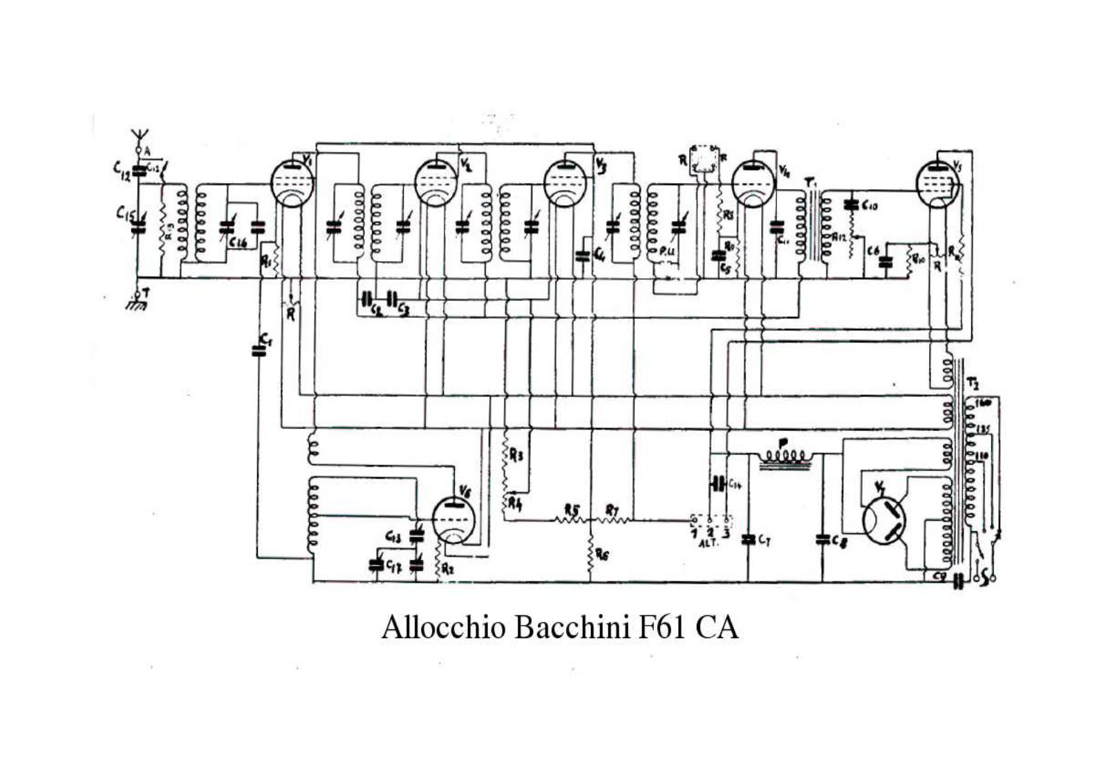 Allocchio Bacchini f61 schematic