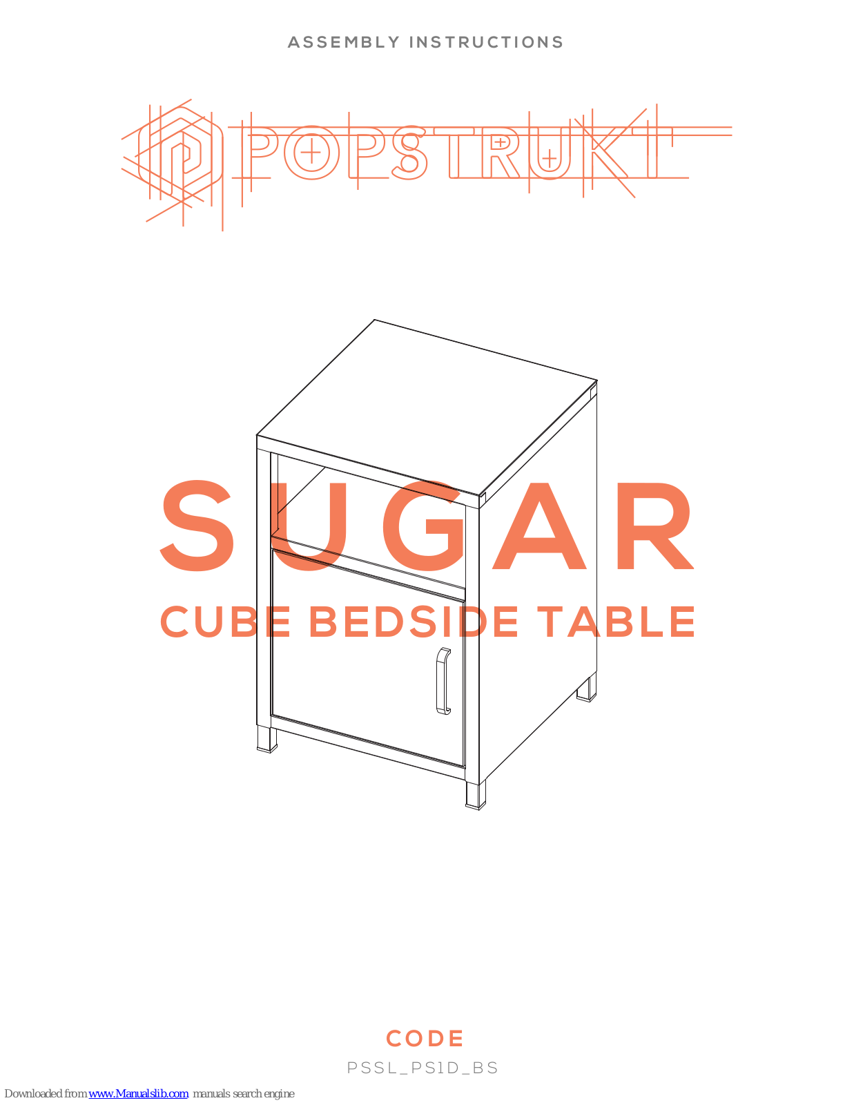 popstrukt Sugar Assembly Instructions Manual