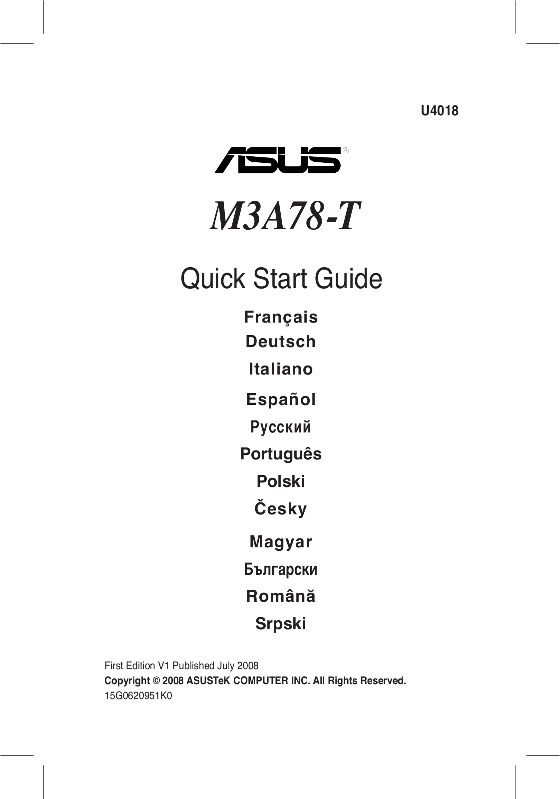 ASUS M3A78-T User Manual