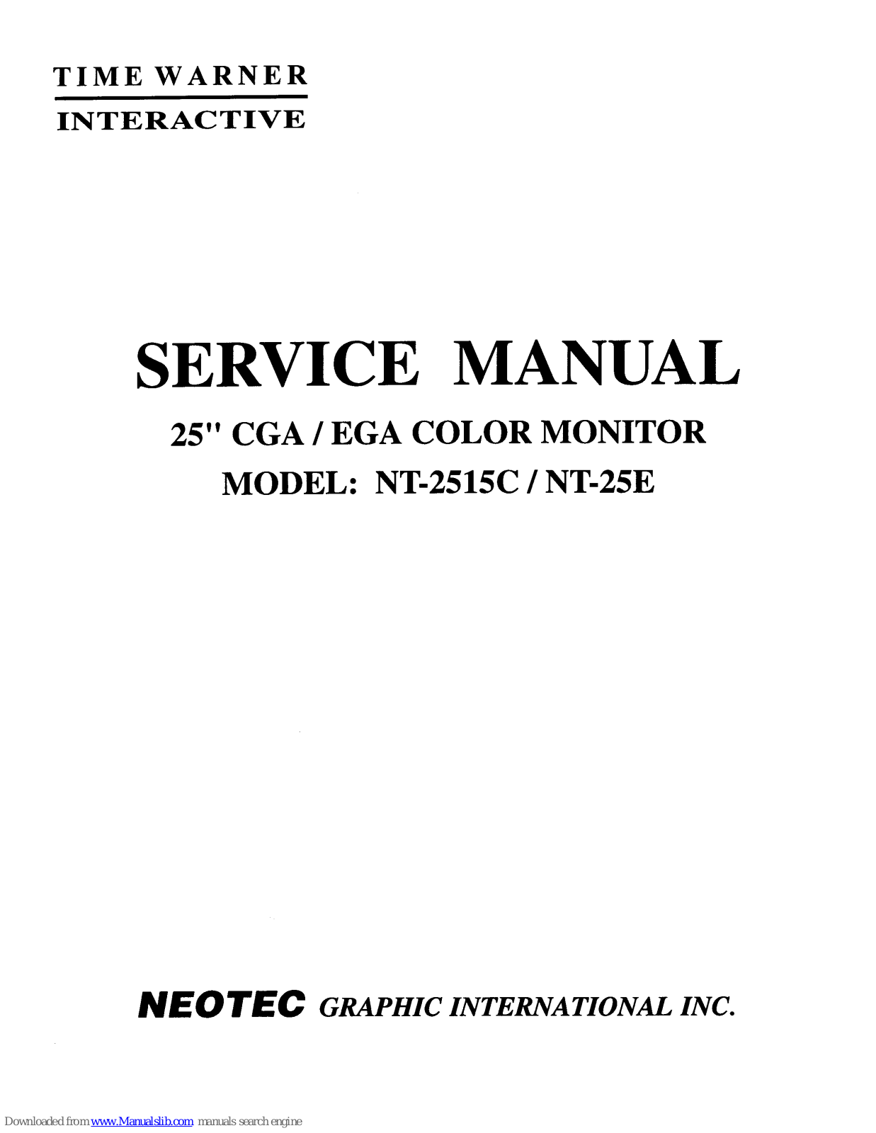 Time Warner Interactive NT-2515C, NT-25E Service Manual - ManualMachine.com
