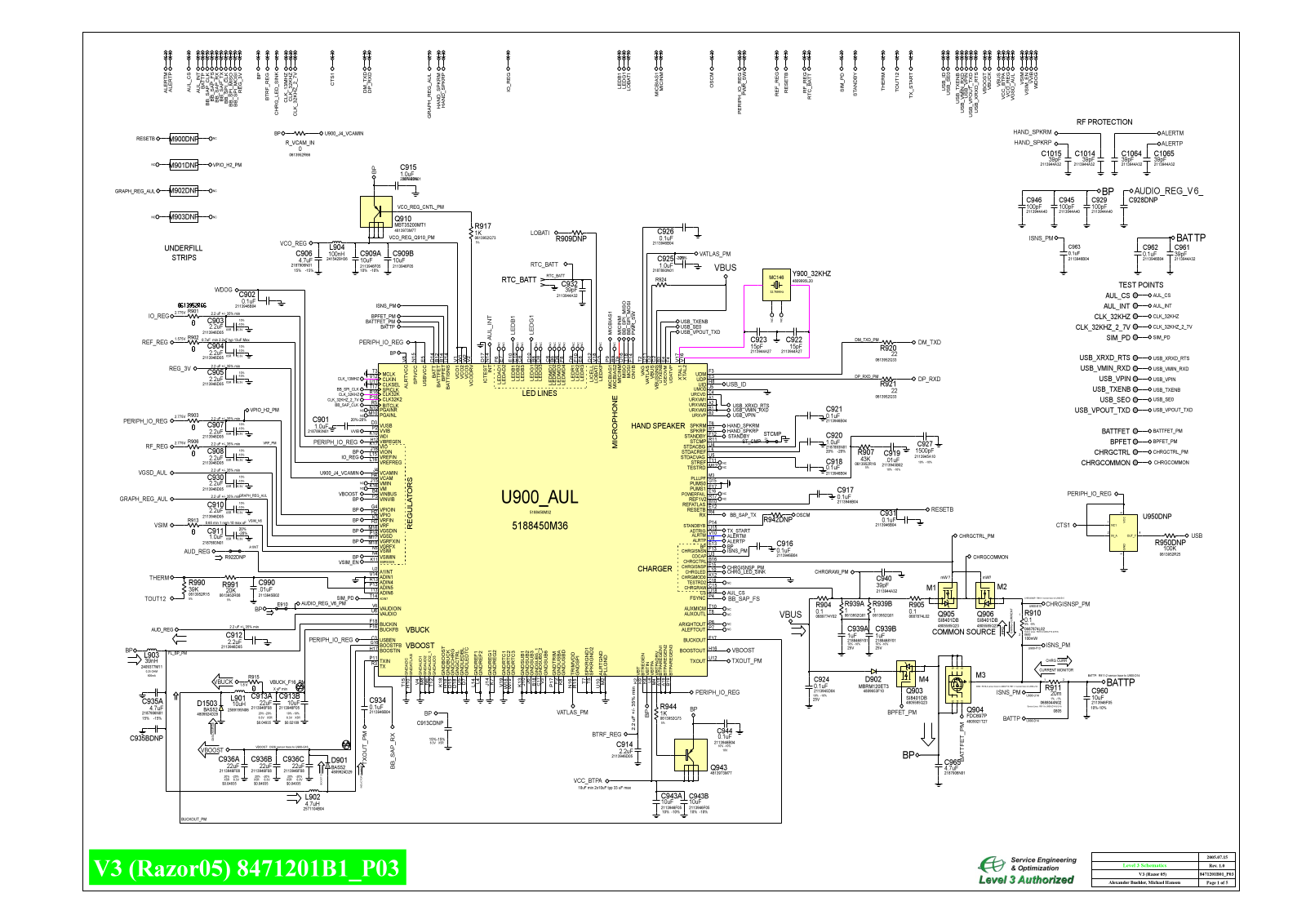 motorola V3 schematics P03