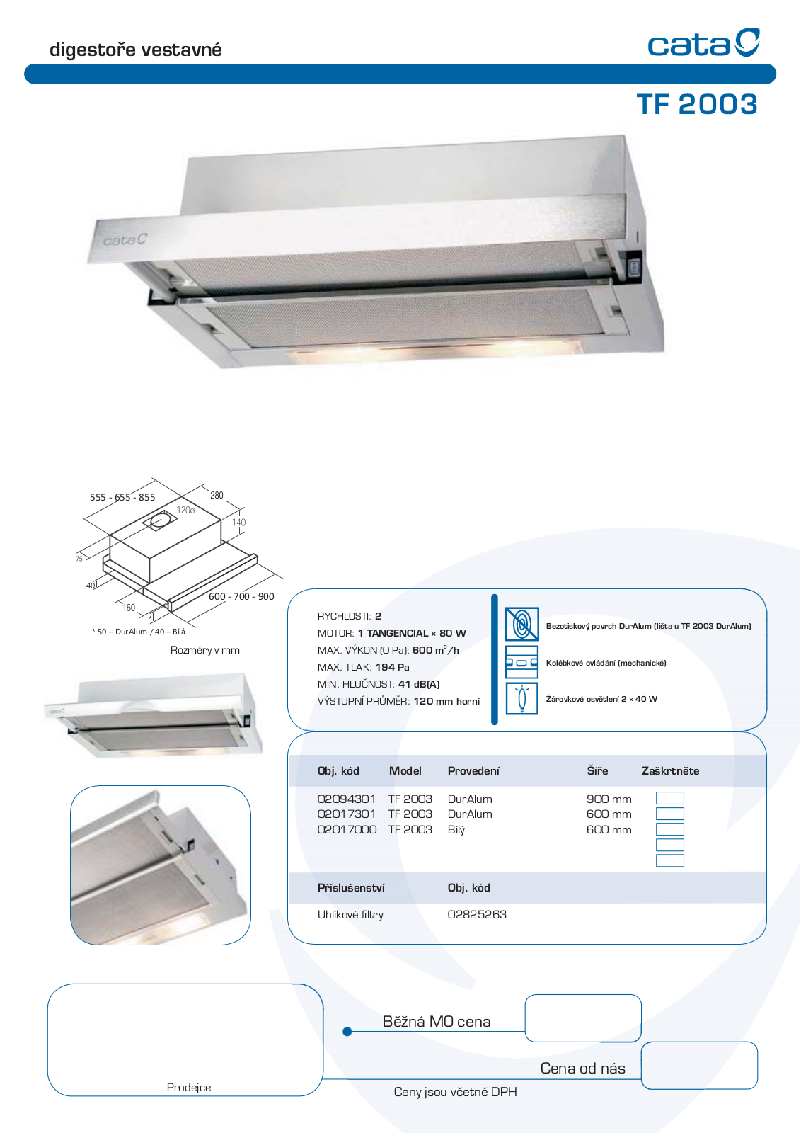 CATA TF 2003 DurAlum 700 User Manual