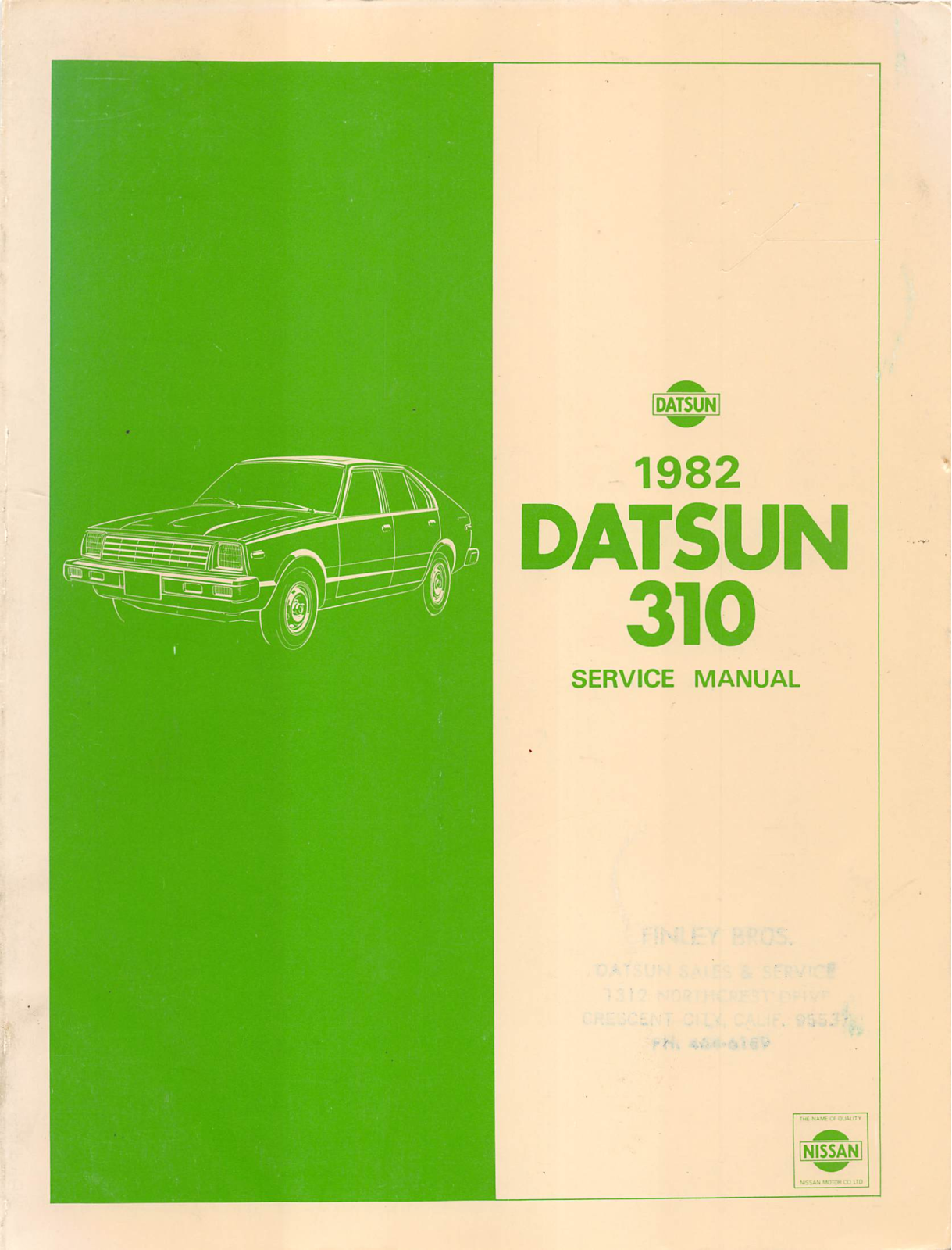 Nissan Pulsar 1982 User Manual