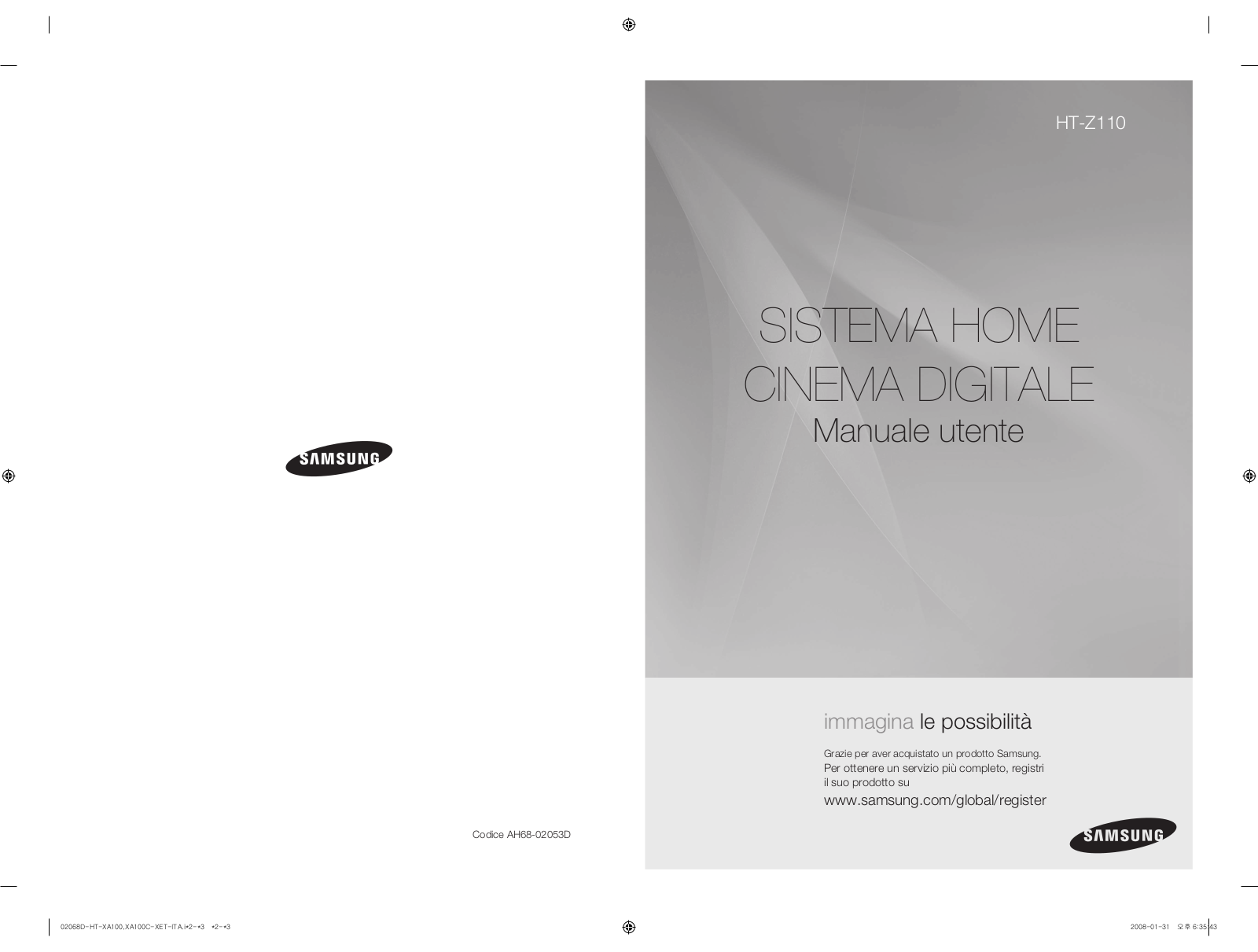 Samsung HT-Z110, HT-Z110NT, HT-Z110R User Manual