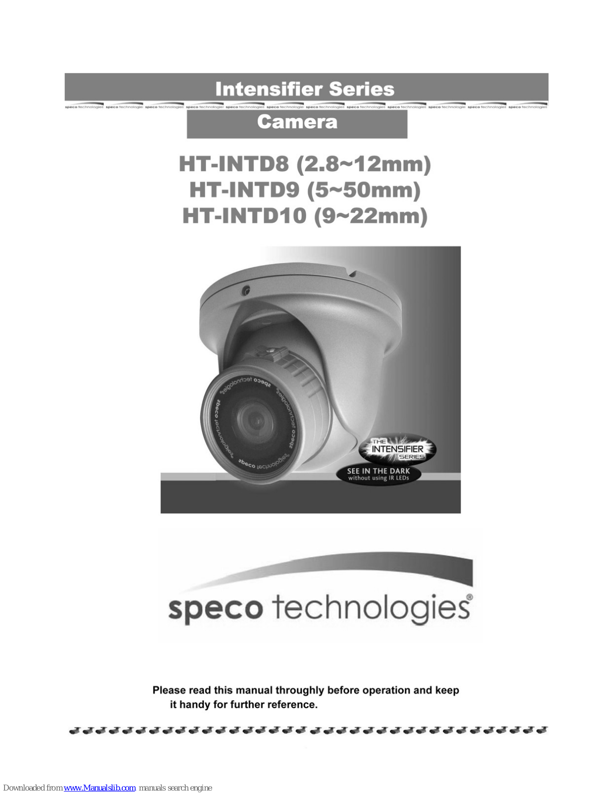 Speco Intensifier HT-INTD8, Intensifier HT-INTD9, Intensifier HT-INTD10 User Manual