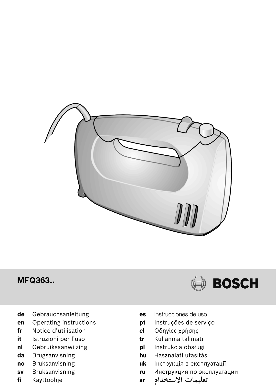 Bosch MFQ 36300 D User Manual