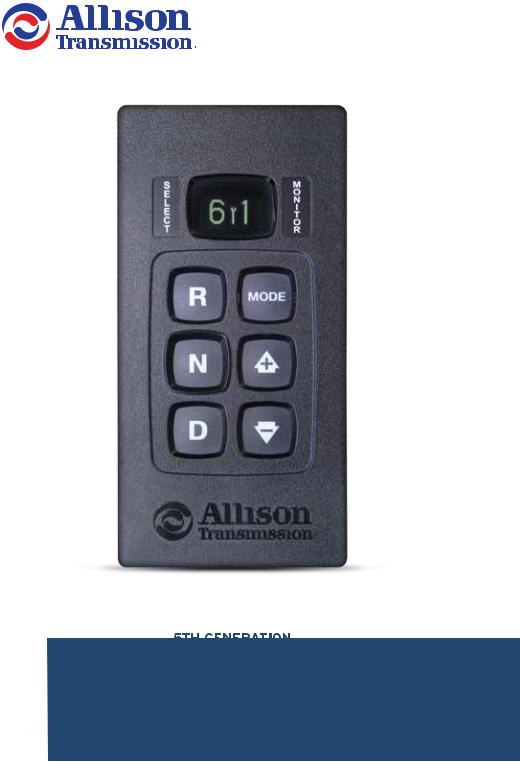 Allison Transmission Shift Selector 5 Generation Operator Manual