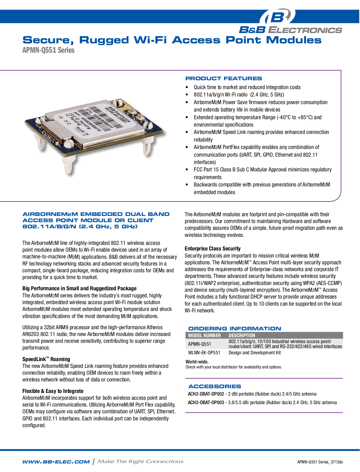 B&B Electronics APMN-Q551 Datasheet