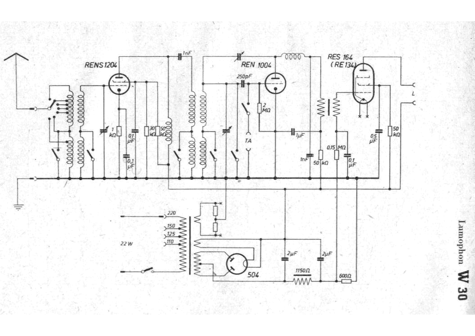 Lumophon w30 schematic - ManualMachine.com