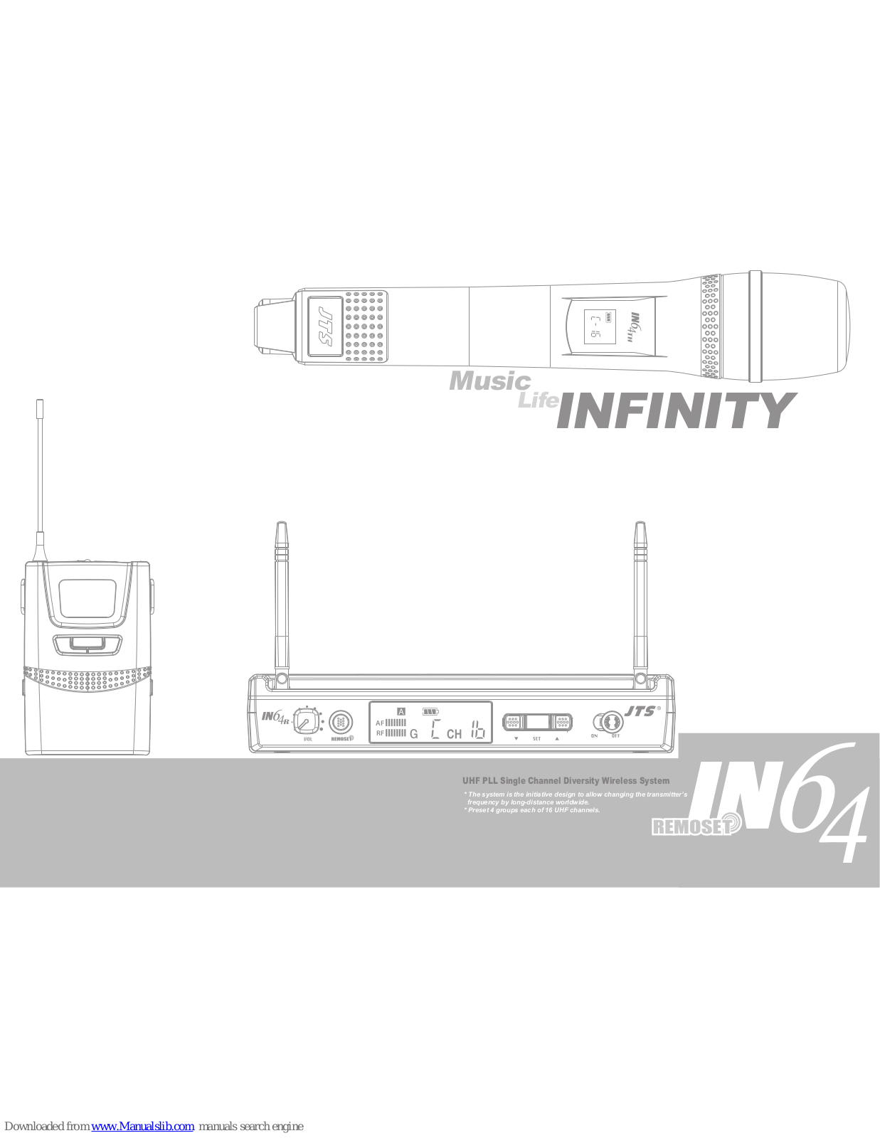 Infinity REMOSET IN64 User Manual