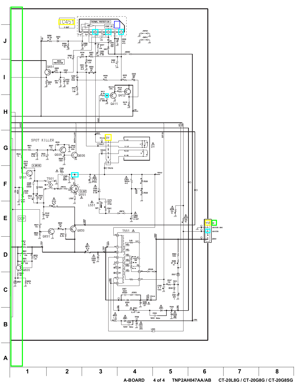 Panasonic CT-20L8G, CT-20G8G, CT-20G8SG Diagram