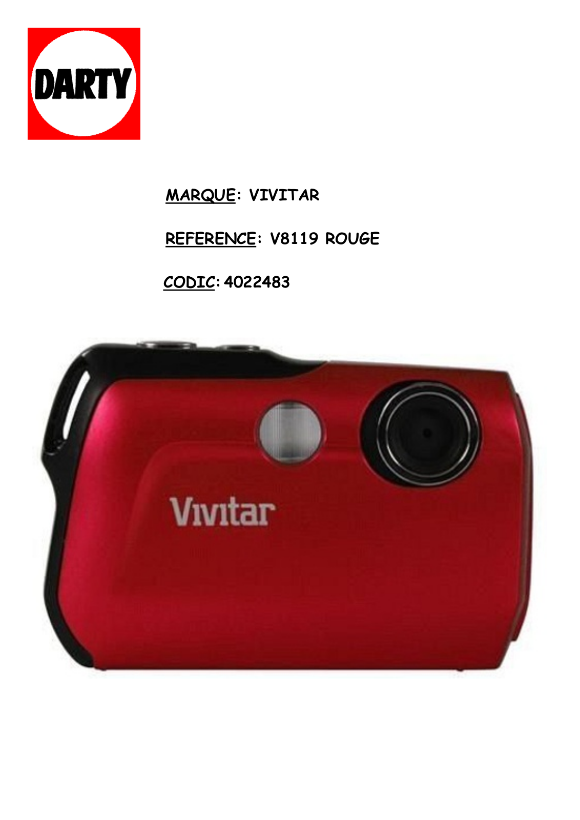 VIVITAR V8119 User Manual