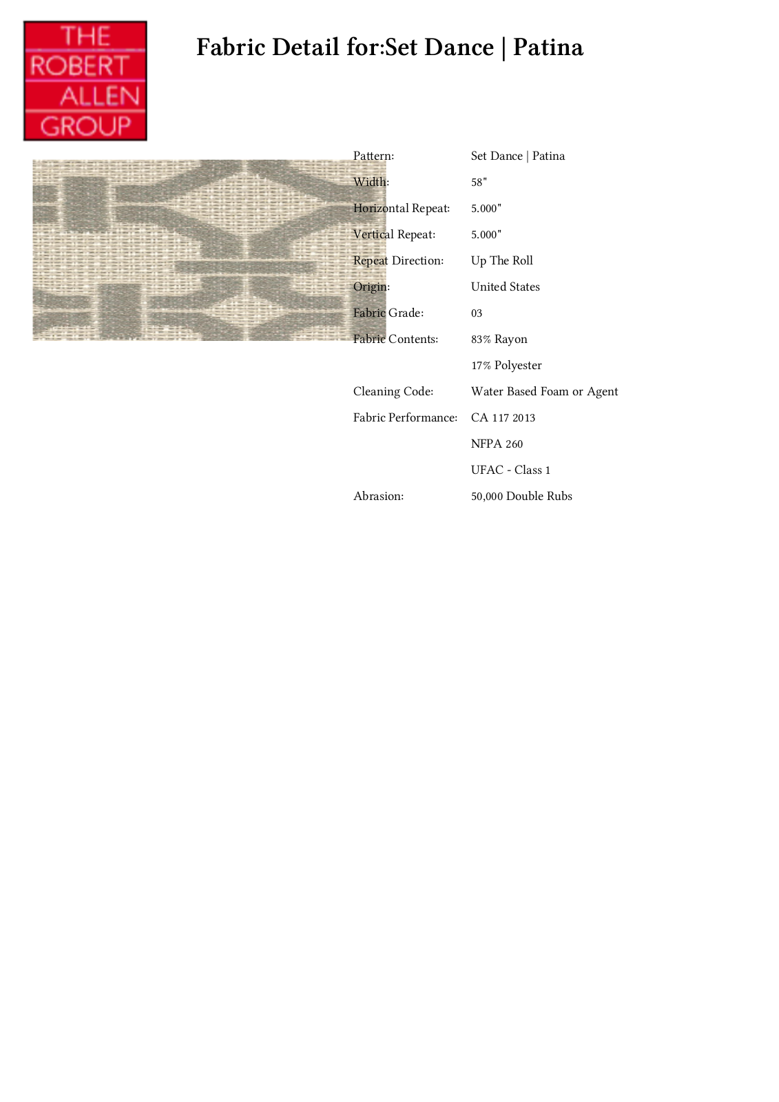 Robert Allen RALF1571 Specifications - ManualMachine.com
