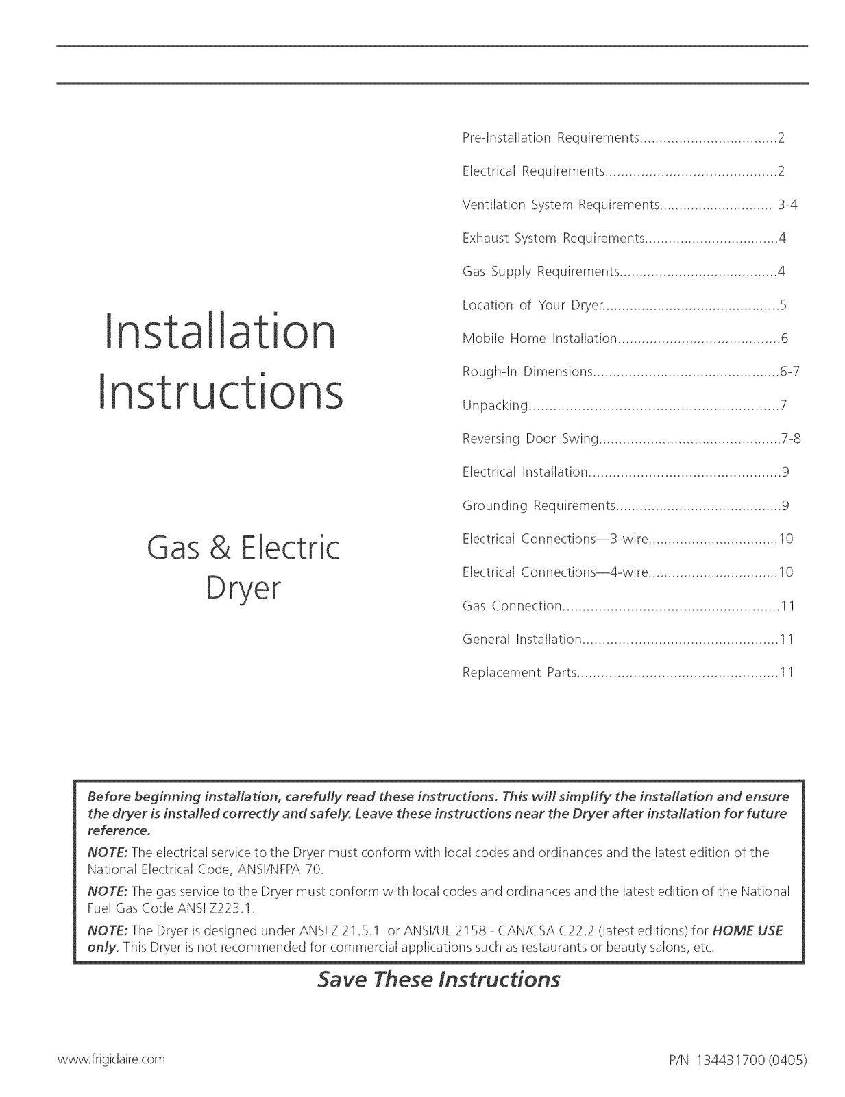 Frigidaire FEFB9100ES0, FEQ1442ES0, FGFB9100ES0, FGQ1442ES0, LGQ1442ES0 Installation Guide - ManualMachine.com