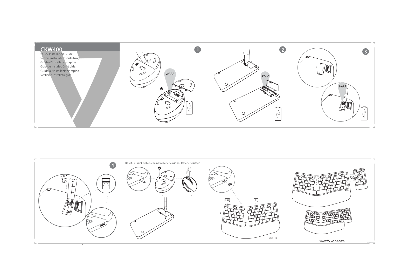 V7 CKW400UK Quick Start Guide