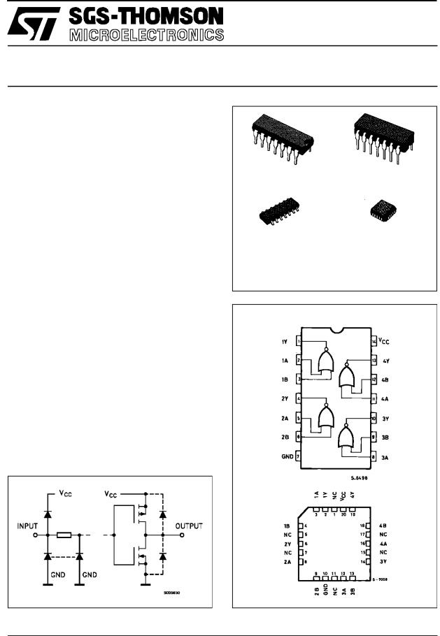 SGS-THOMSON M54HCT02, M74HCT02 Technical data