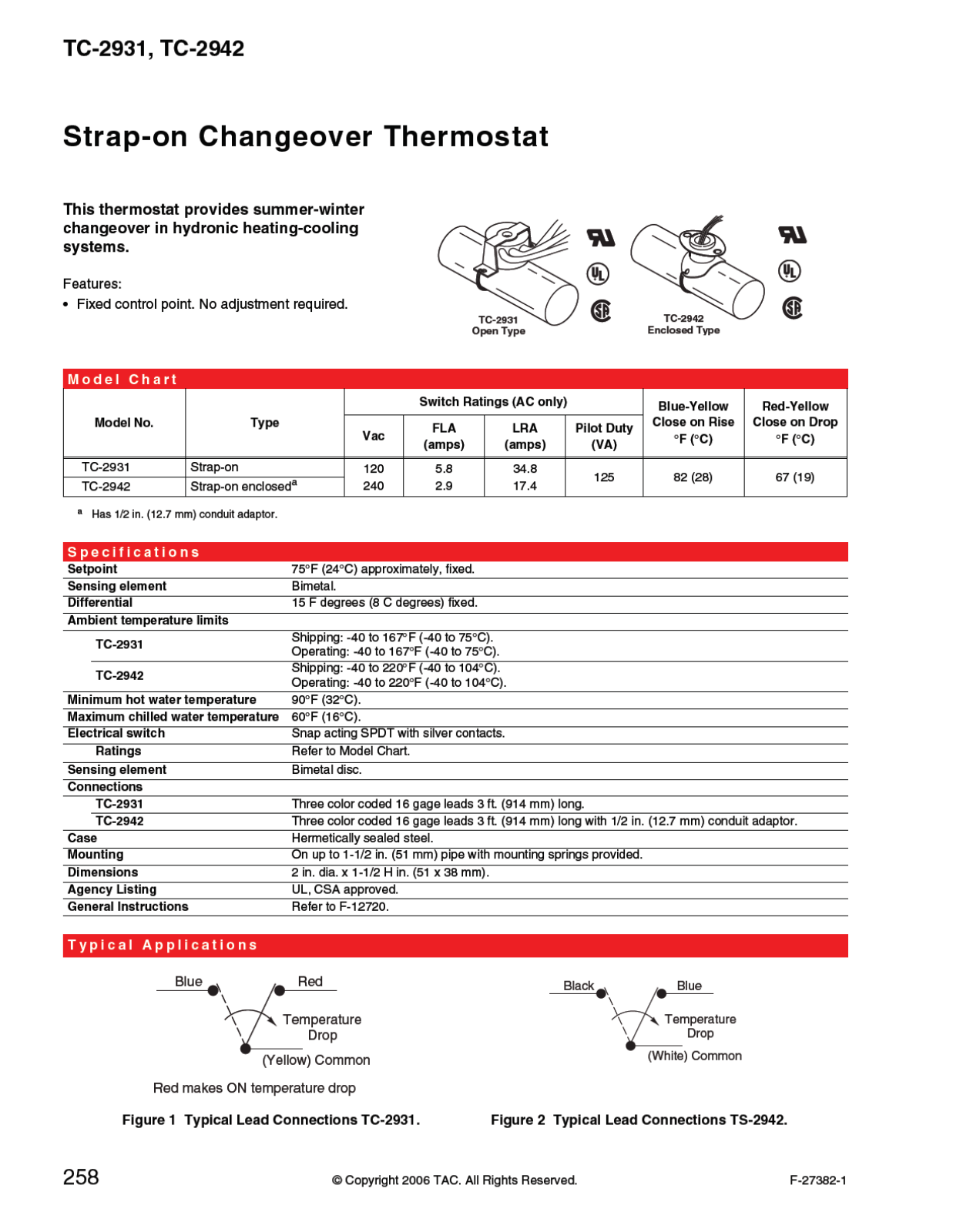 Schneider Electric TC-2931, TC-2942 Catalog Page