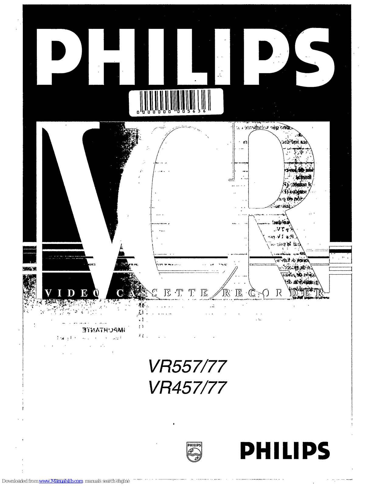 Philips VR557/77 User Manual