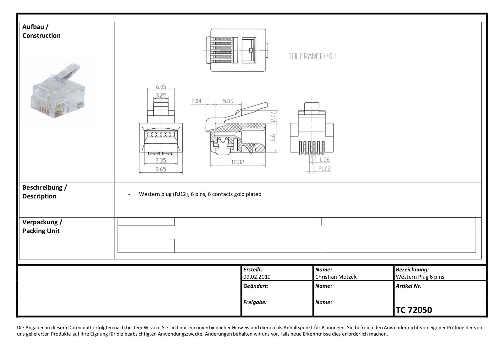Datasheet MP 6-6 Datasheet (FREI) - ManualMachine.com
