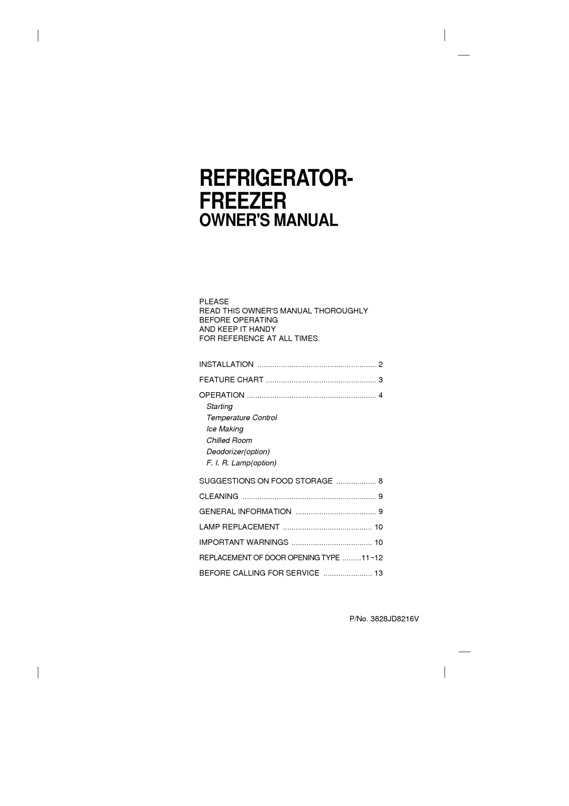 LG WR-375SVF User Manual