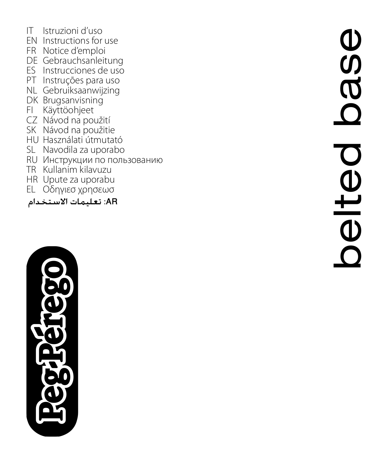 Peg-Perego Belted Base Instructions For Use Manual