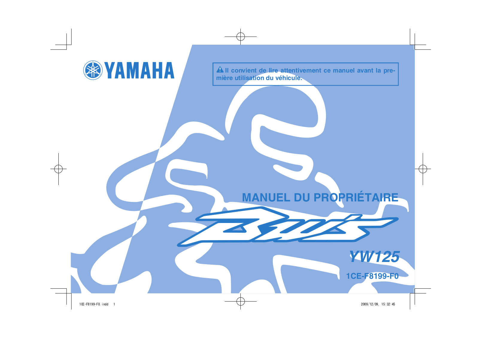 YAMAHA YW125 User Manual