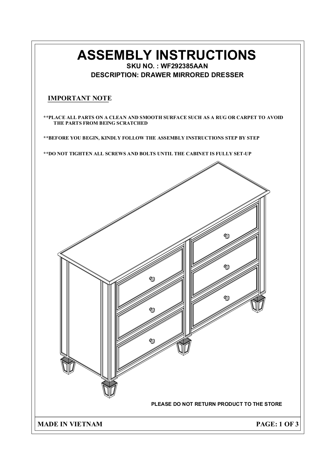 Home Adores BMEA3007 Installation & Assembly - ManualMachine.com