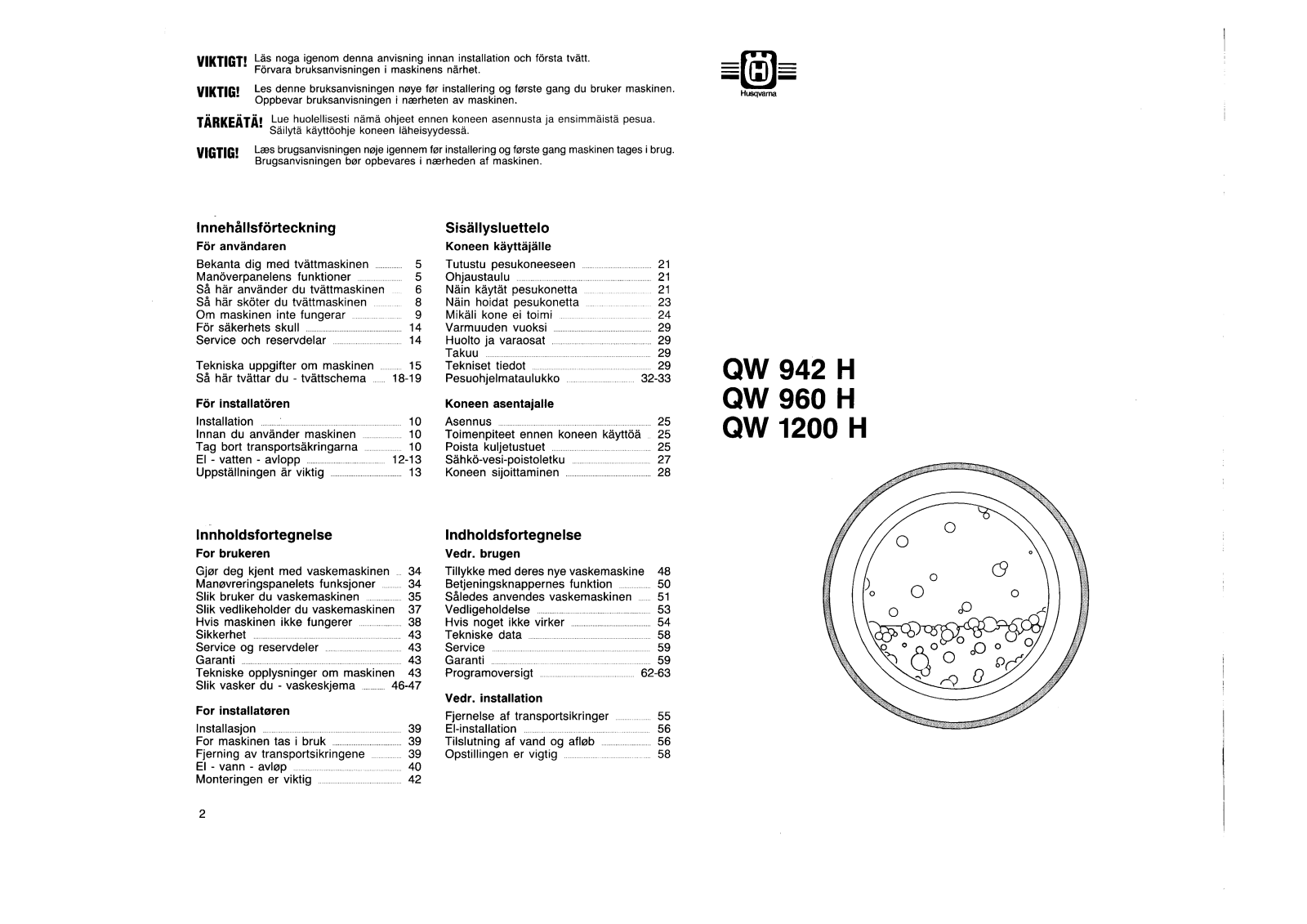 Husqvarna QW1200H User Manual