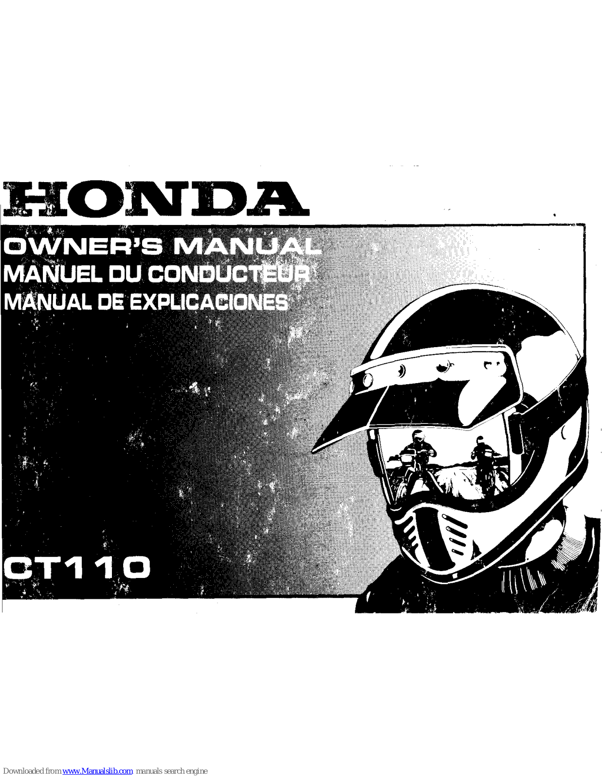 Honda CT110 (1989) Owner's Manual