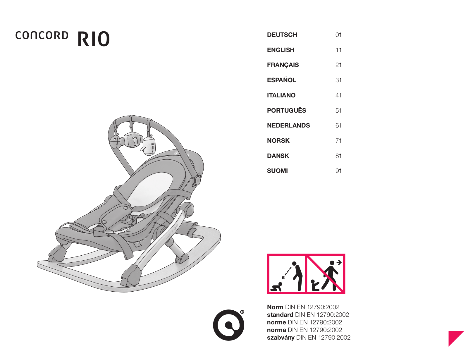 Concord RIO INSTRUCTION MANUAL